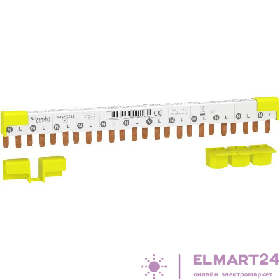 Шинка гребенчатая Acti9 1P+N (NL1…(шаг 9мм)) для iDPN iCV40 iDIFK 80А 12мод. SchE A9XPC612