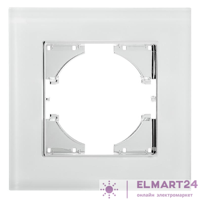 Рамка 1-местная стекло С1110-030 бел. GUSI С1110-030