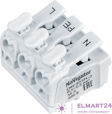 Клемма монтажная 61 072 NTC-CMK-923PL-3 (уп.5шт) Navigator 61072