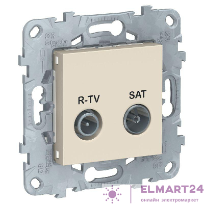 Механизм розетки R-TV/SAT UNICA NEW одиноч. беж. SchE NU545444