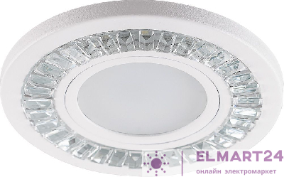 Светильник встраиваемый с LED подсветкой Feron CD958 потолочный MR16 G5.3 прозрачный, белый 32656