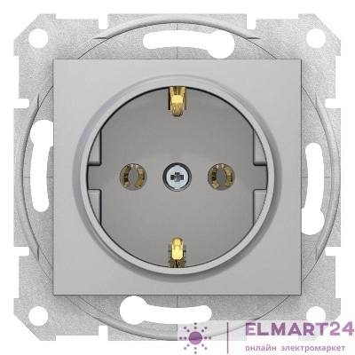 Механизм розетки 1-м СП Sedna 16А без шторок с заземл. быстрозажим. контакты алюм. SchE SDN3001860