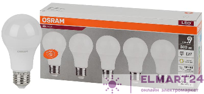 Лампа светодиодная LED Value LVCLA75 10SW/830 грушевидная матовая E27 230В 2х5 RU (уп.5шт) OSRAM 4058075577718