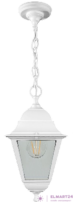 Светильник садово-парковый Feron НСУ 04-60-001 подвесной, 4-х гранник 60W E27 230V, белый 32269