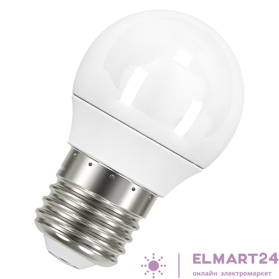 Лампа светодиодная LED Star Classic P 40 5.5W/827 5.5Вт шар матовая 2700К тепл. бел. E27 470лм 220-240В пластик. OSRAM 4052899971646